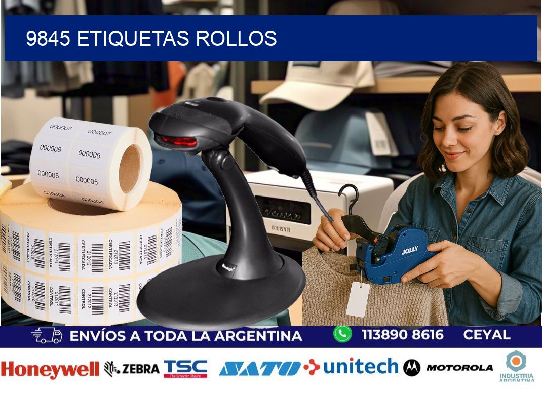 9845 etiquetas rollos
