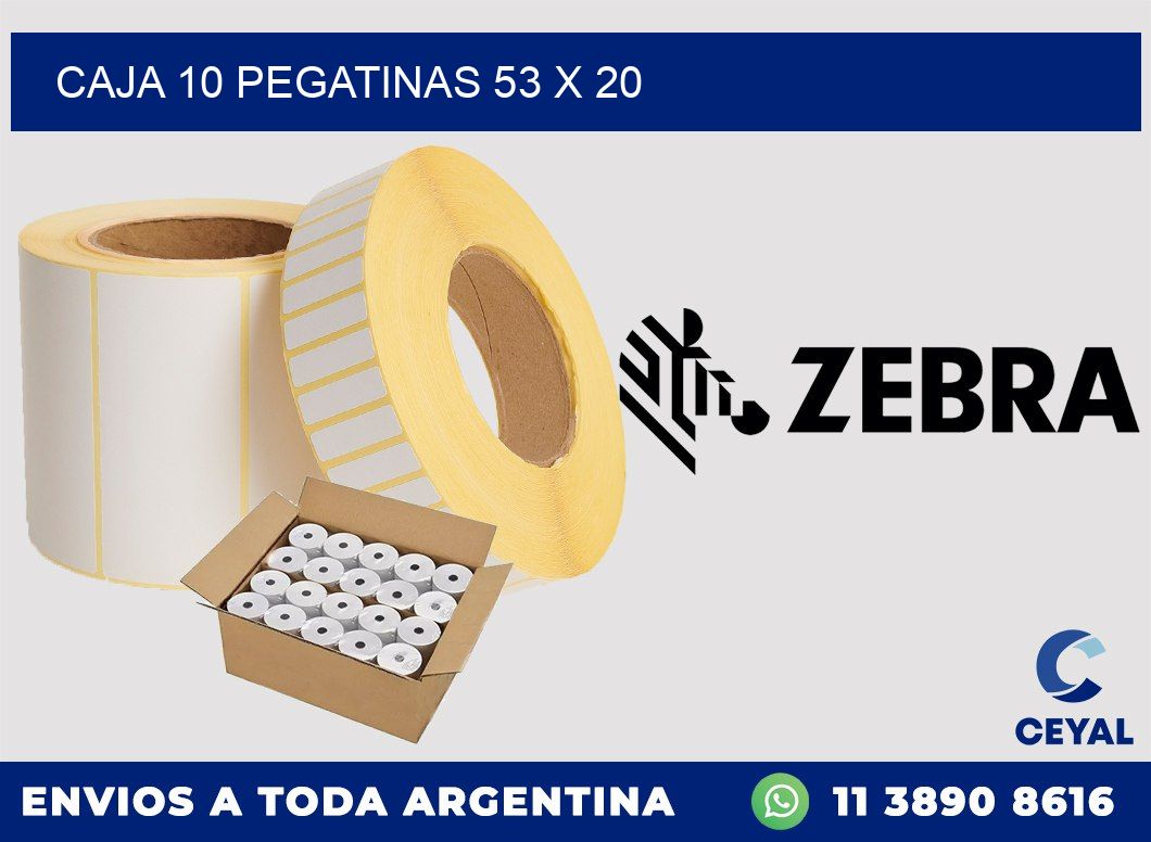 CAJA 10 PEGATINAS 53 x 20
