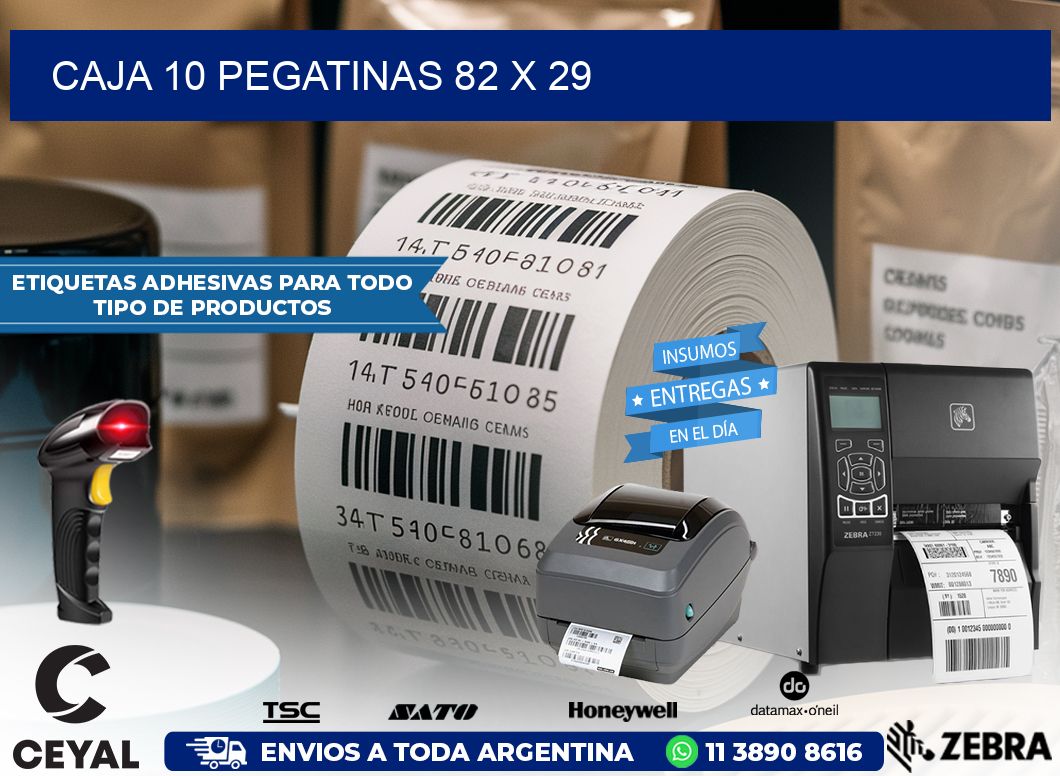 CAJA 10 PEGATINAS 82 x 29