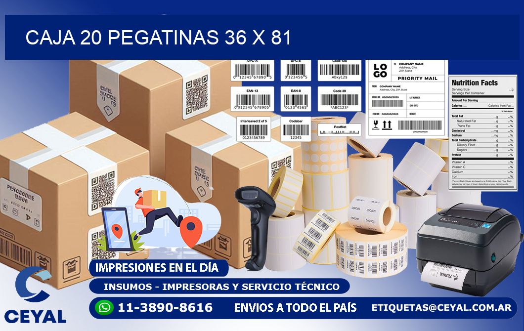 CAJA 20 PEGATINAS 36 x 81