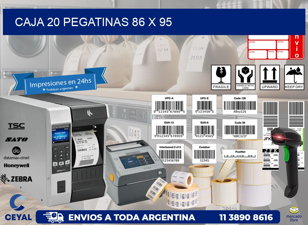 CAJA 20 PEGATINAS 86 x 95