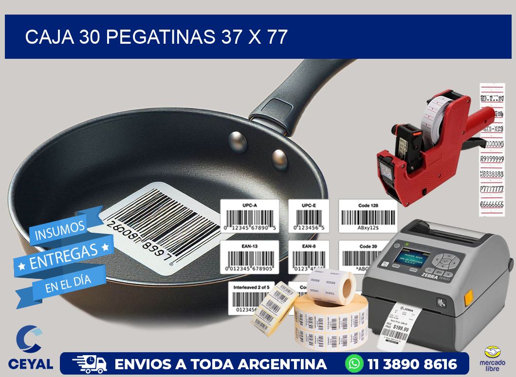 CAJA 30 PEGATINAS 37 x 77