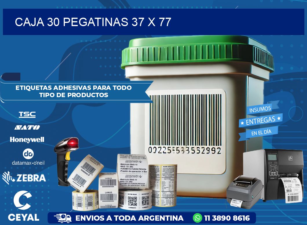 CAJA 30 PEGATINAS 37 x 77