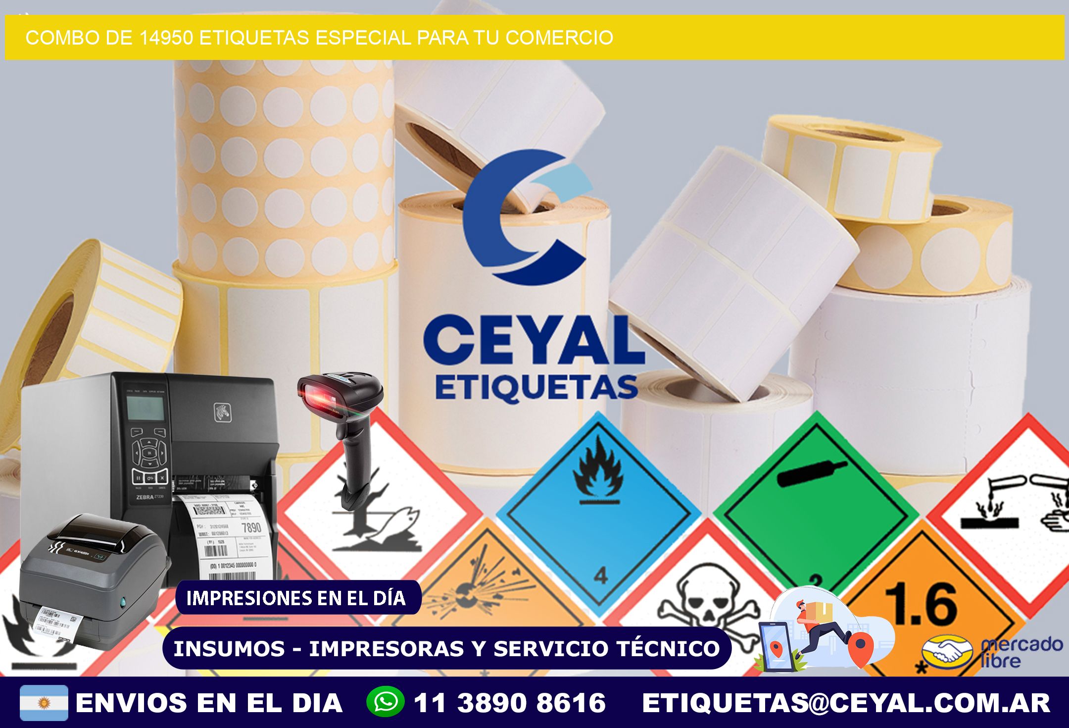 Combo de 14950 etiquetas especial para tu comercio