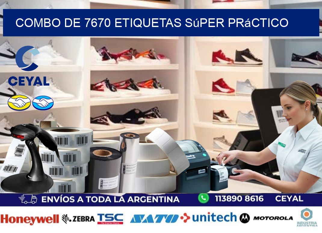 Combo de 7670 etiquetas súper práctico