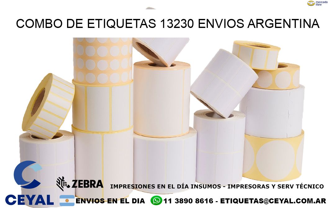 Combo de etiquetas 13230 ENVIOS ARGENTINA
