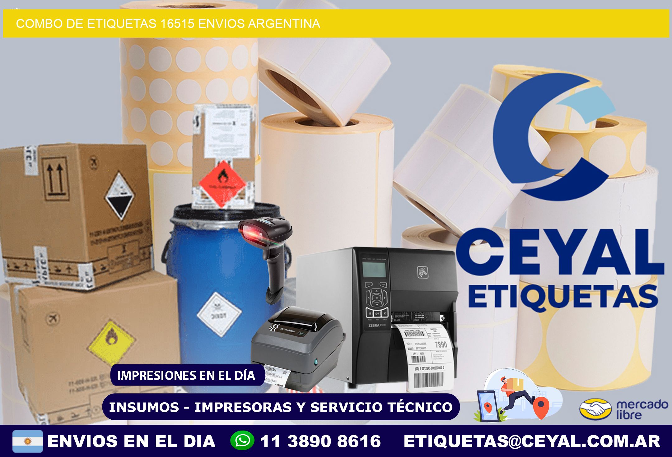 Combo de etiquetas 16515 ENVIOS ARGENTINA