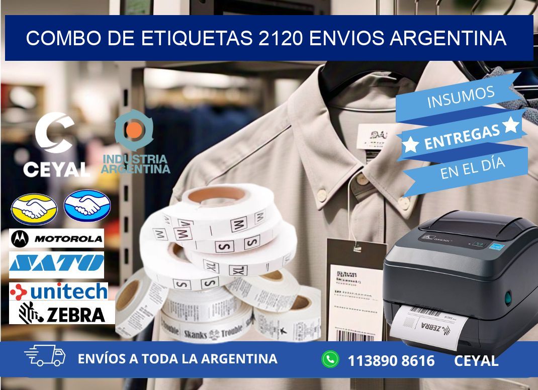 Combo de etiquetas 2120 ENVIOS ARGENTINA