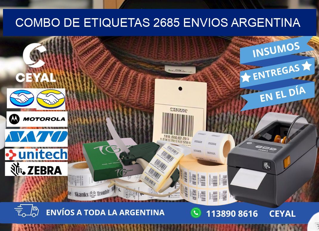 Combo de etiquetas 2685 ENVIOS ARGENTINA