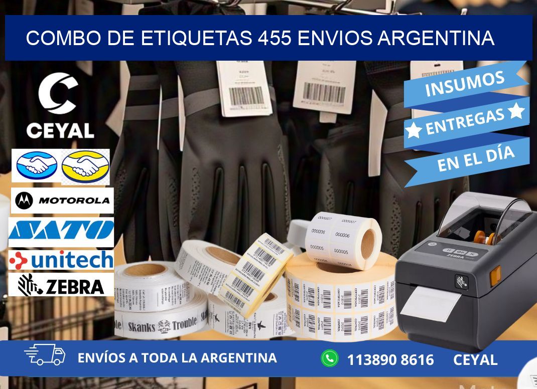 Combo de etiquetas 455 ENVIOS ARGENTINA