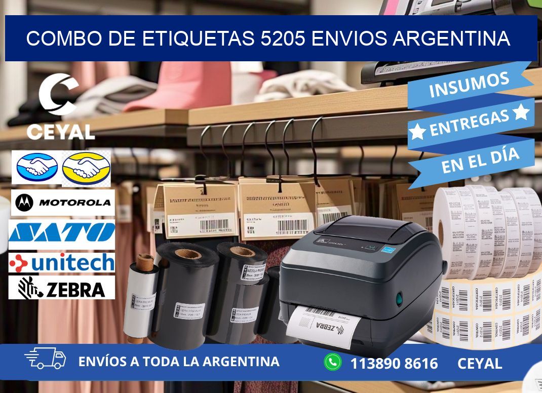 Combo de etiquetas 5205 ENVIOS ARGENTINA