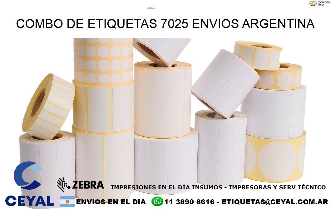 Combo de etiquetas 7025 ENVIOS ARGENTINA