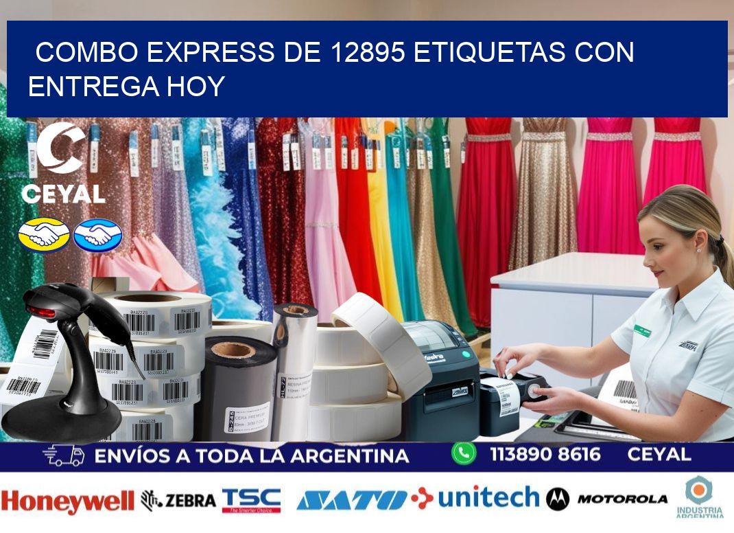 Combo express de 12895 etiquetas con entrega hoy