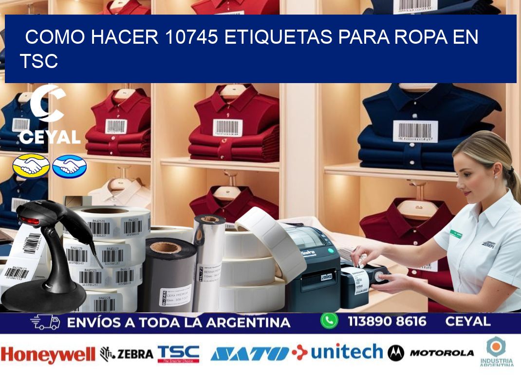 Como hacer 10745 etiquetas para ropa en tsc