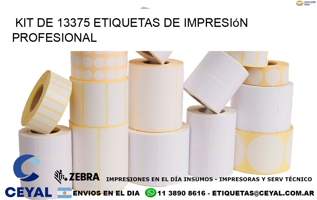 Kit de 13375 etiquetas de impresión profesional