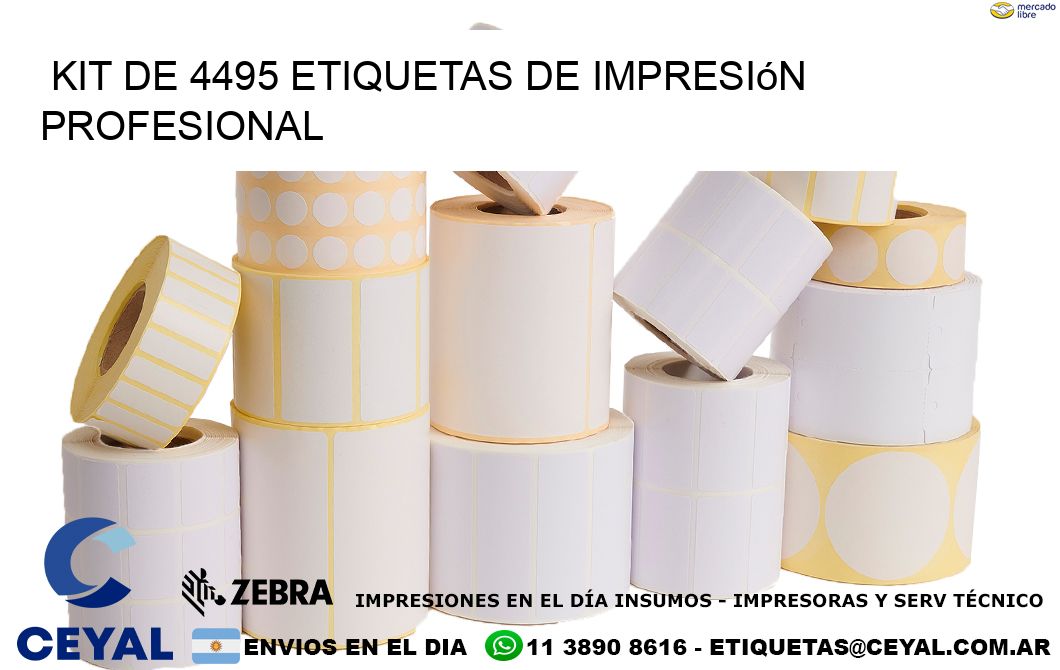 Kit de 4495 etiquetas de impresión profesional