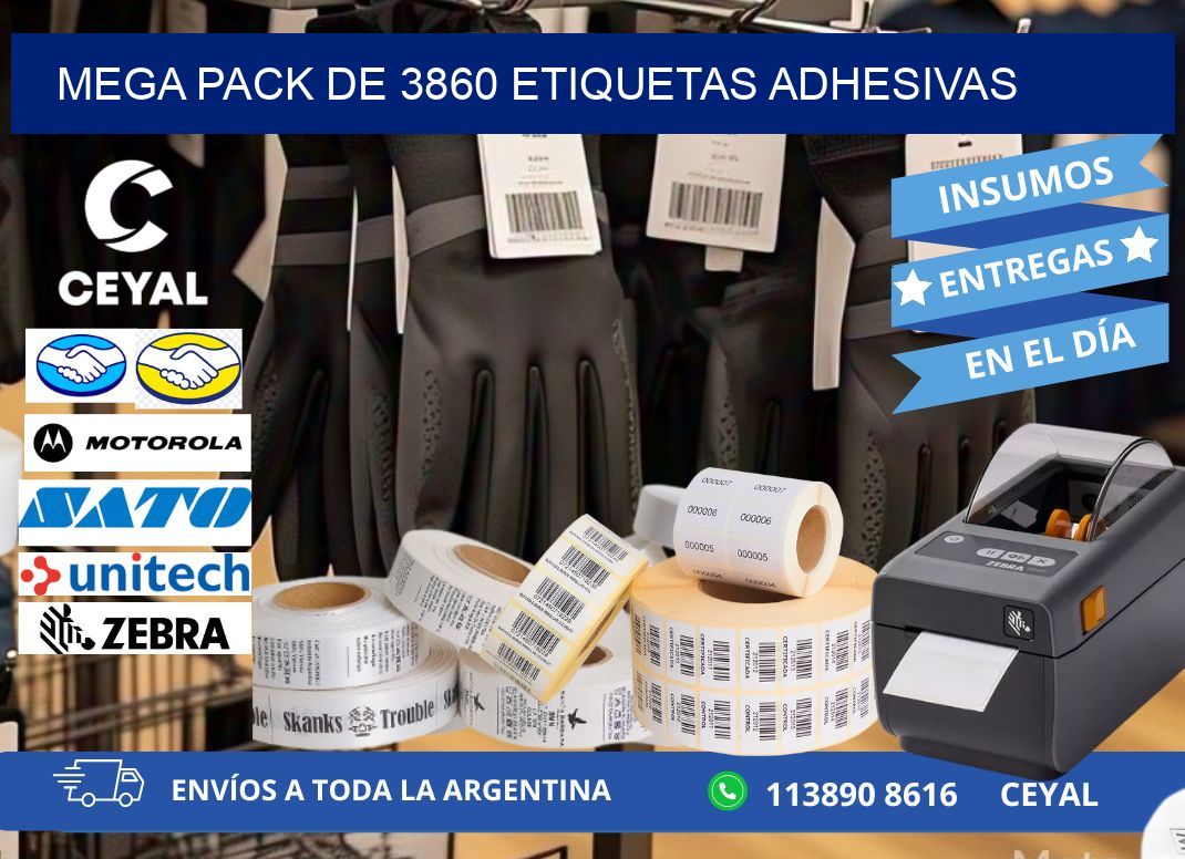 Mega pack de 3860 etiquetas adhesivas