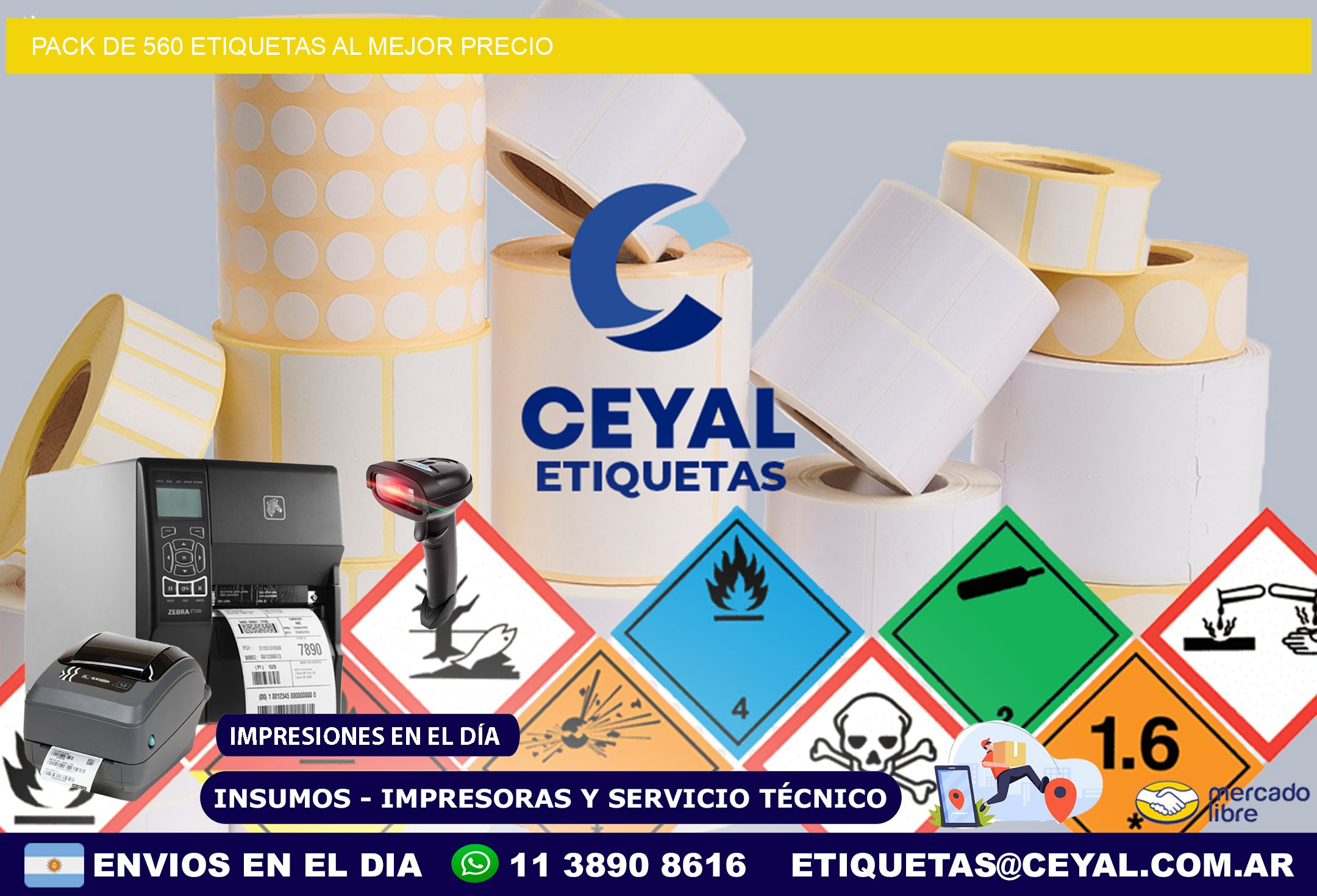 Pack de 560 etiquetas al mejor precio