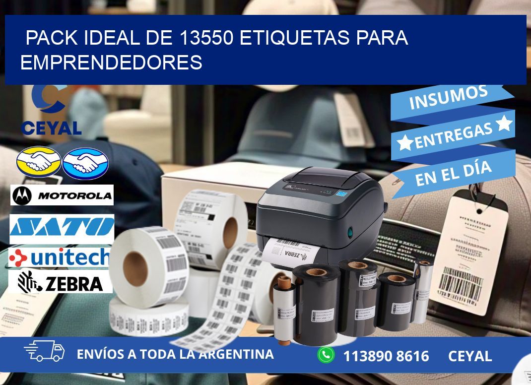 Pack ideal de 13550 etiquetas para emprendedores