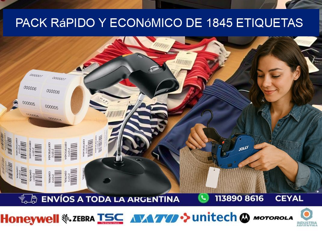 Pack rápido y económico de 1845 etiquetas