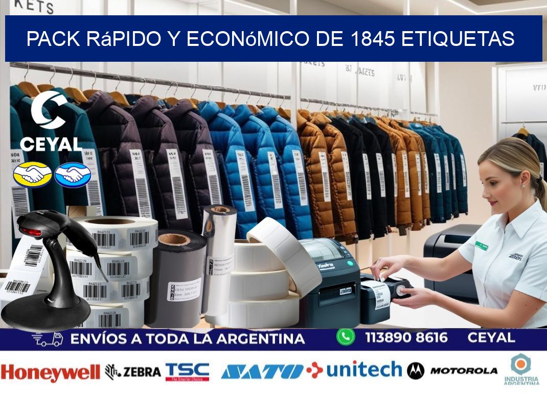 Pack rápido y económico de 1845 etiquetas
