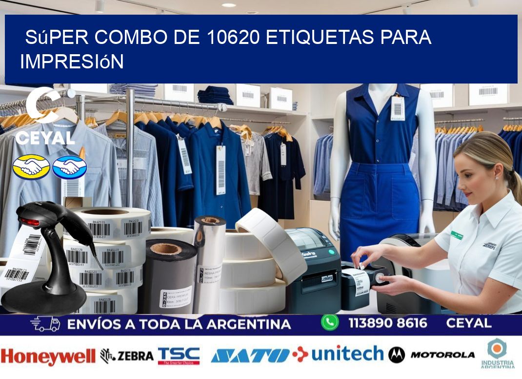 Súper combo de 10620 etiquetas para impresión