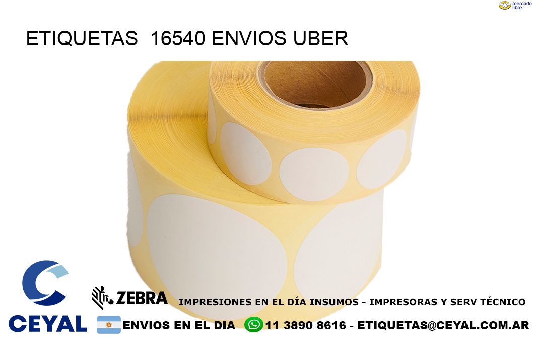 etiquetas  16540 ENVIOS UBER