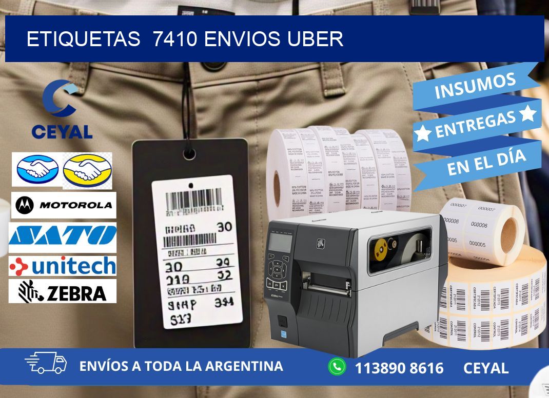 etiquetas  7410 ENVIOS UBER