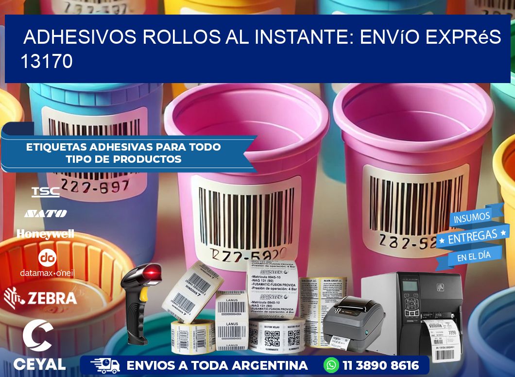 Adhesivos rollos al Instante: Envío Exprés 13170