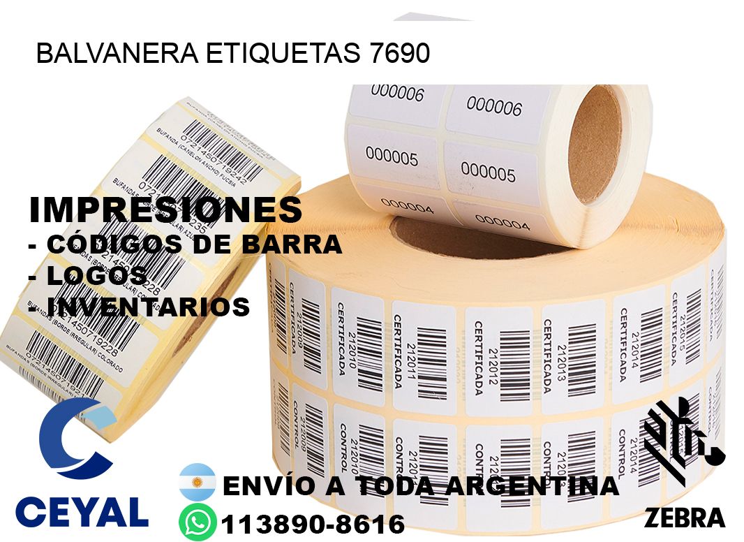 Balvanera etiquetas 7690