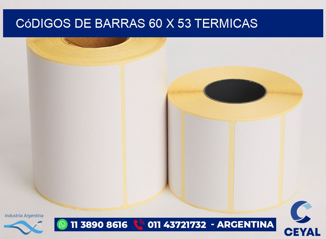 Códigos de Barras 60 x 53 termicas