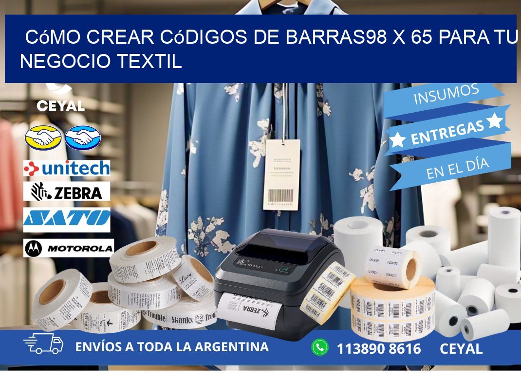 Cómo Crear Códigos de Barras98 x 65 para Tu Negocio Textil