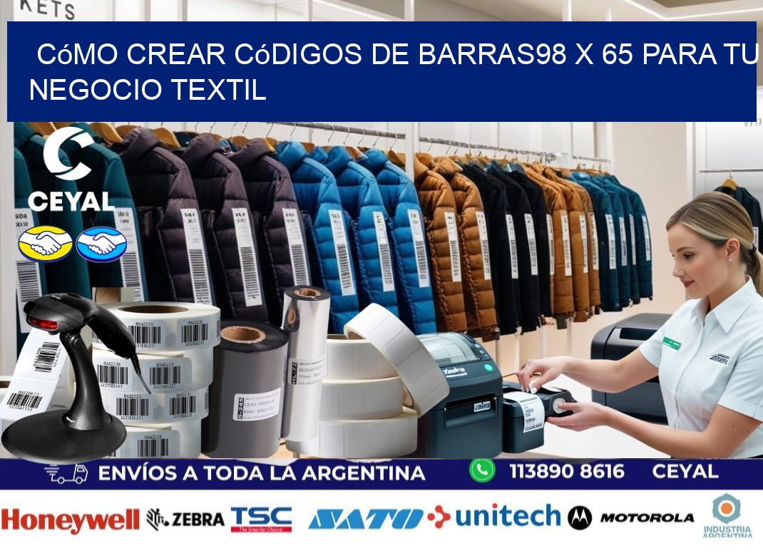 Cómo Crear Códigos de Barras98 x 65 para Tu Negocio Textil
