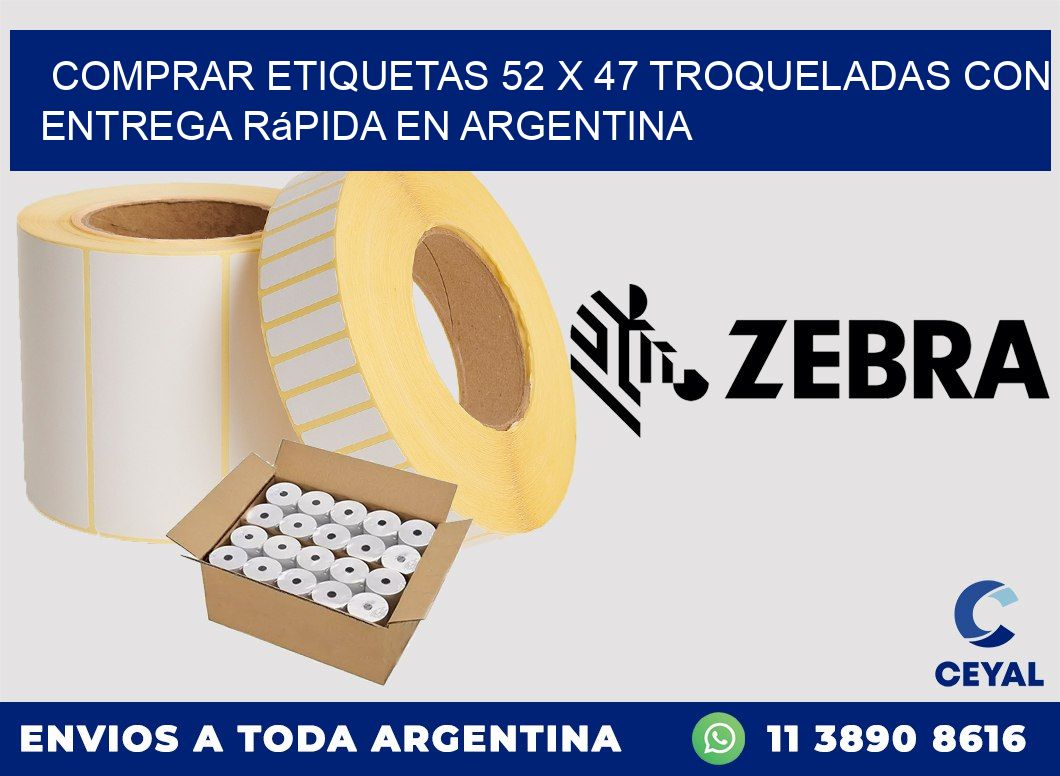 Comprar etiquetas 52 x 47 troqueladas con entrega rápida en Argentina
