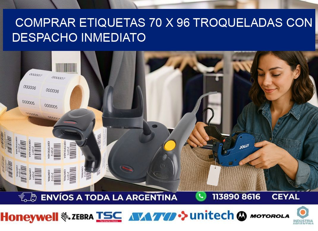 Comprar etiquetas 70 x 96 troqueladas con despacho inmediato