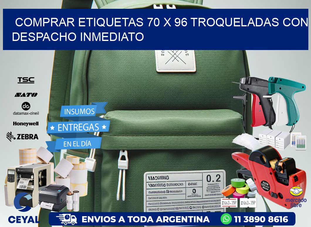 Comprar etiquetas 70 x 96 troqueladas con despacho inmediato