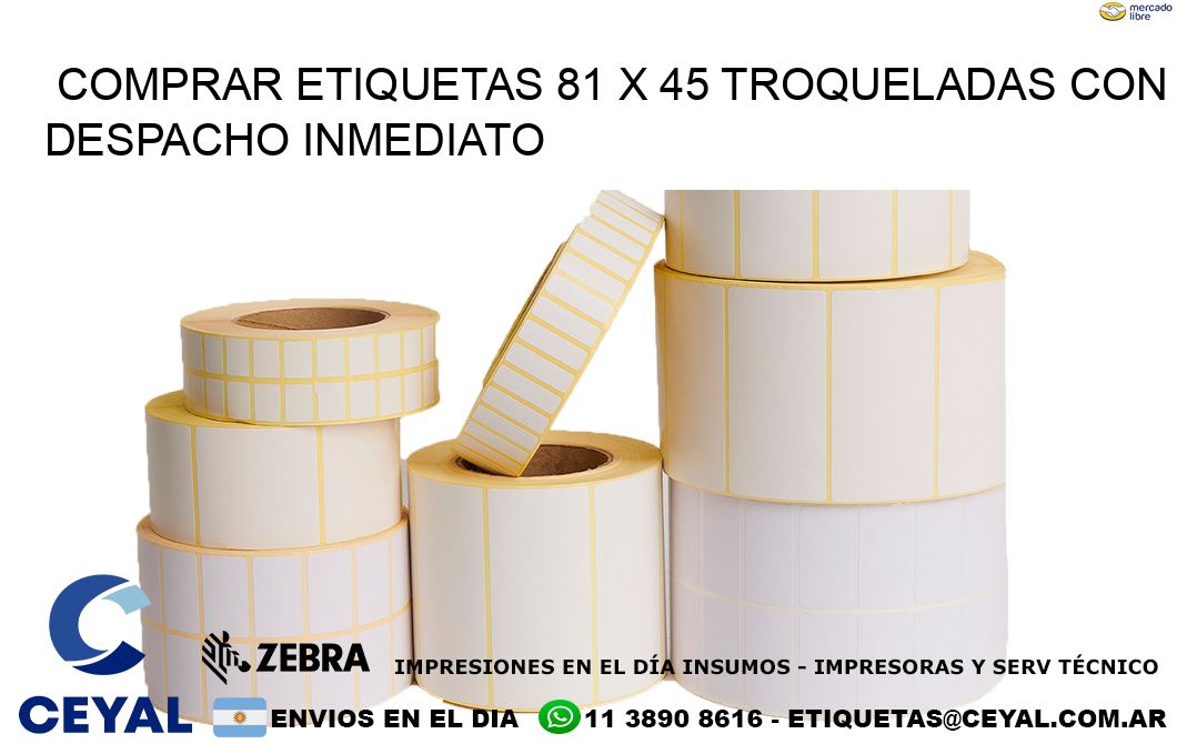 Comprar etiquetas 81 x 45 troqueladas con despacho inmediato
