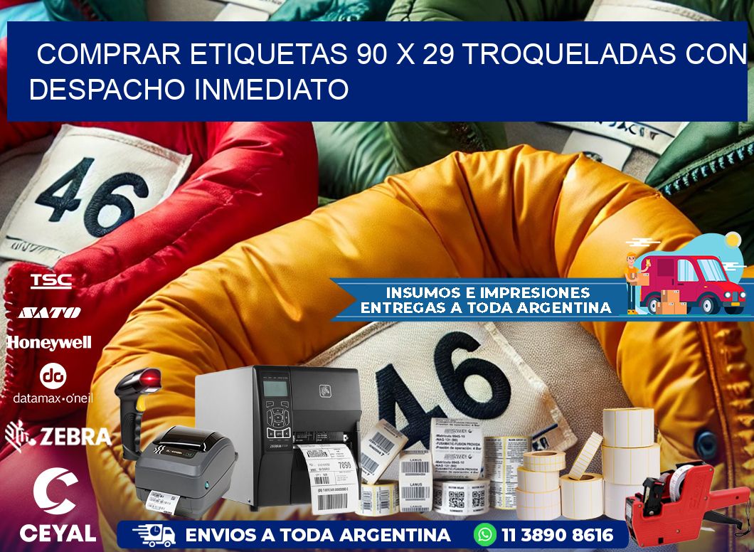 Comprar etiquetas 90 x 29 troqueladas con despacho inmediato
