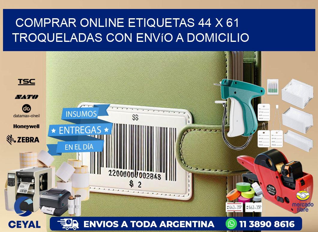 Comprar online etiquetas 44 x 61 troqueladas con envío a domicilio