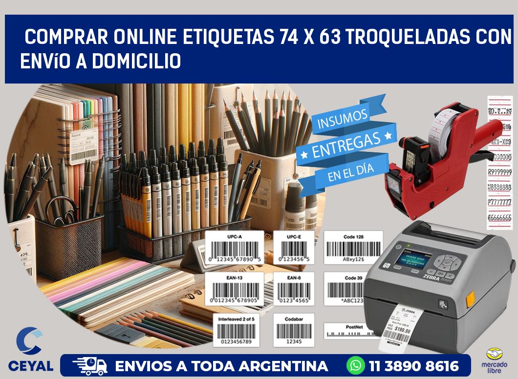 Comprar online etiquetas 74 x 63 troqueladas con envío a domicilio