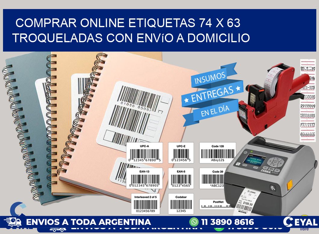 Comprar online etiquetas 74 x 63 troqueladas con envío a domicilio