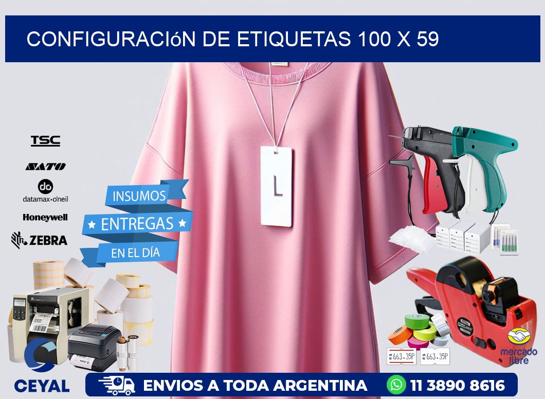 Configuración de etiquetas 100 x 59