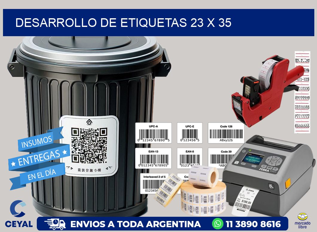 Desarrollo de etiquetas 23 x 35