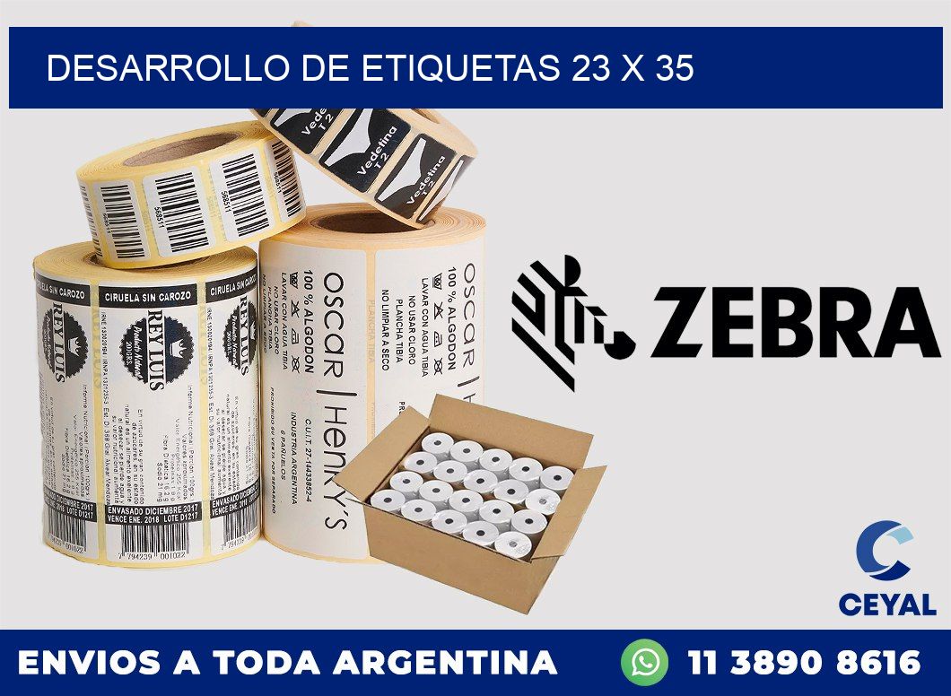 Desarrollo de etiquetas 23 x 35