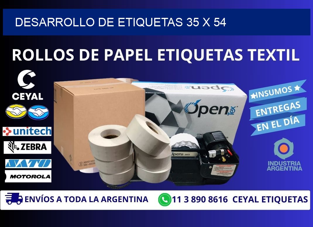 Desarrollo de etiquetas 35 x 54