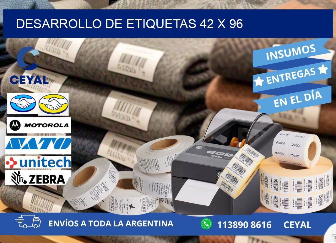 Desarrollo de etiquetas 42 x 96