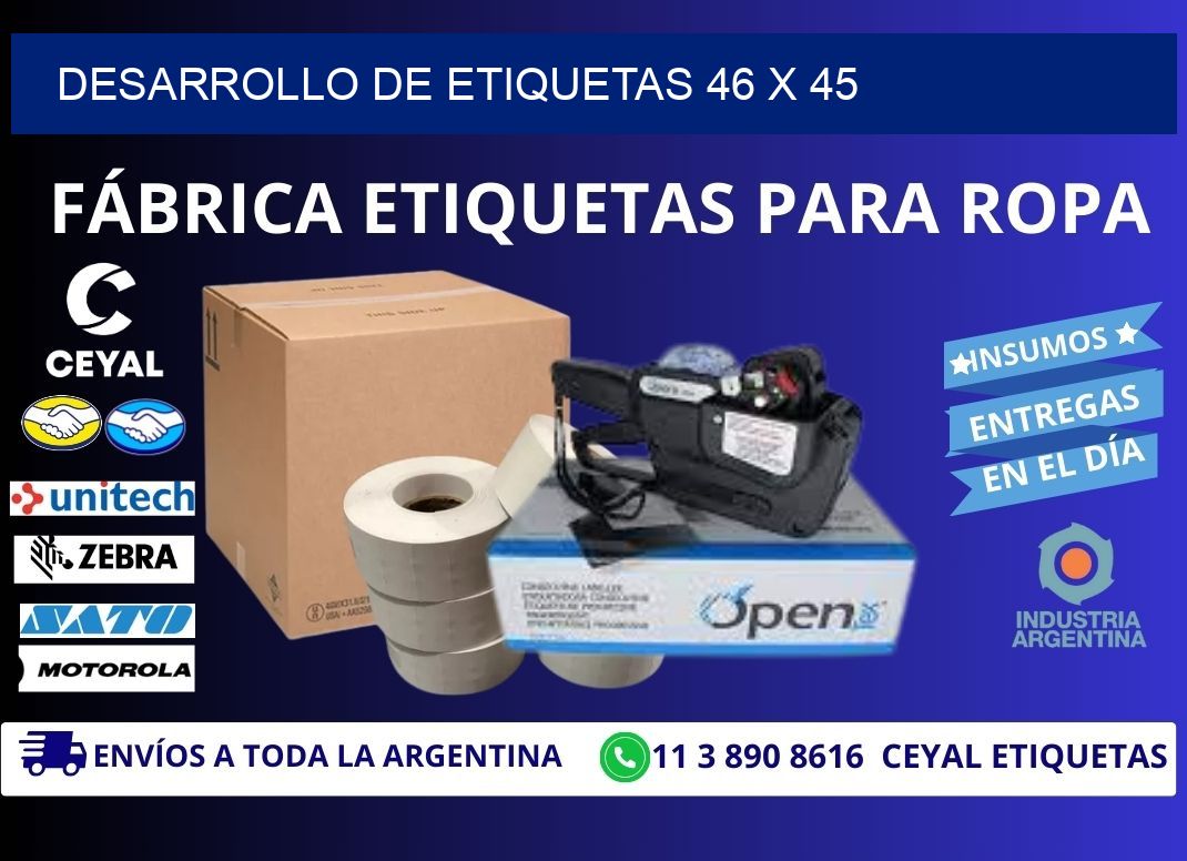 Desarrollo de etiquetas 46 x 45