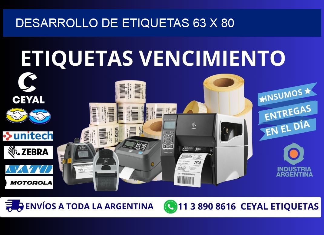 Desarrollo de etiquetas 63 x 80