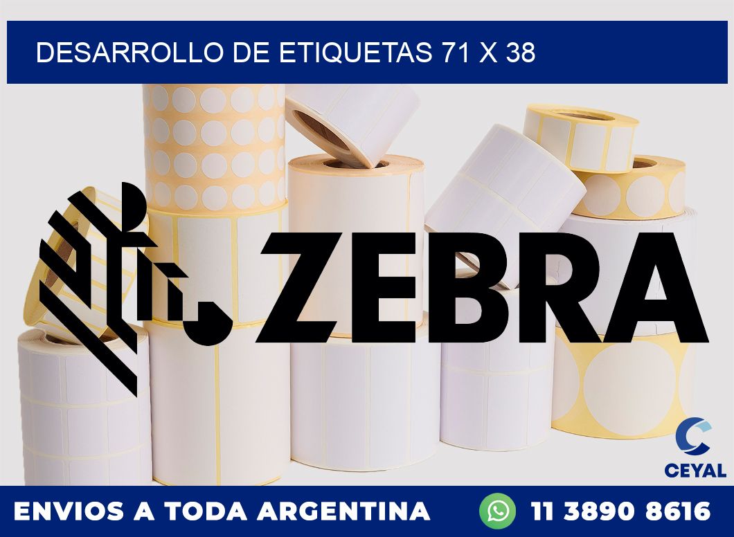 Desarrollo de etiquetas 71 x 38