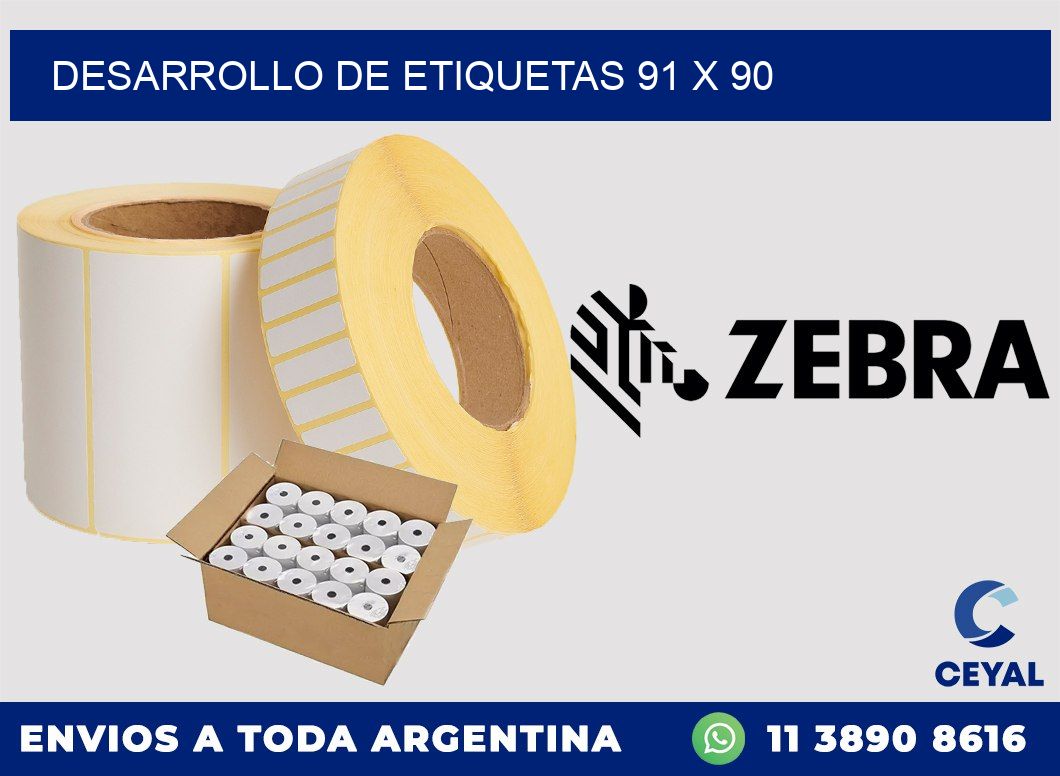 Desarrollo de etiquetas 91 x 90
